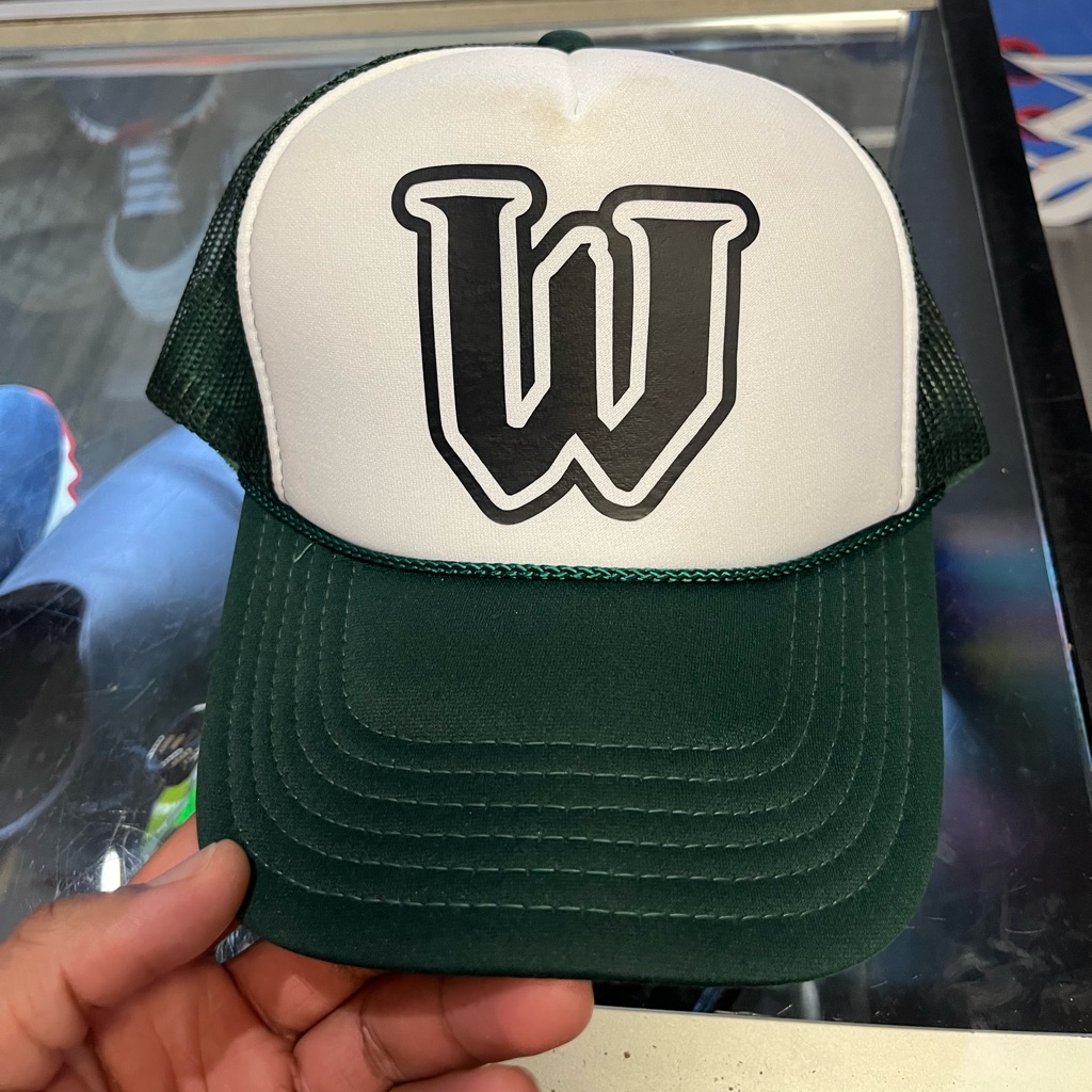 Green And White Trucker Cap Green And White Trucker Cap
